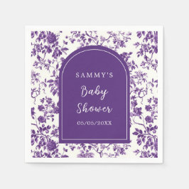 Servilleta De Papel Baby Shower Purple Antique Chinoiserie