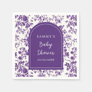 Servilleta De Papel Baby Shower Purple Antique Chinoiserie