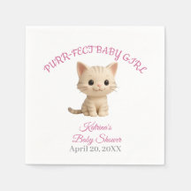 Baby Shower Purr-fect Baby Girl Kitten