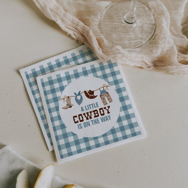 Servilleta De Papel Baby Shower Rodeo Western Cowboy (Subido por el creador)