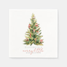 Baby Shower rojo de Merry Little Christmas Tree