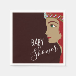 Servilleta De Papel Baby Shower Rojo Princesa