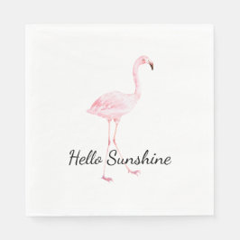 Servilleta De Papel Baby Shower rosa Flamingo