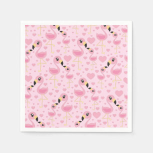 Servilleta De Papel Baby Shower rosa Flamingo