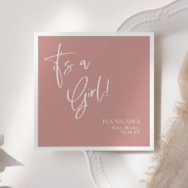 Servilleta De Papel Baby Shower rosa/ Rosa polvoriento