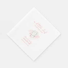 Servilleta De Papel Baby Shower Rosa Simple Moderno Pequeño Chef