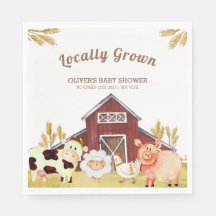 Baby Shower Rustic Barnyard Animals