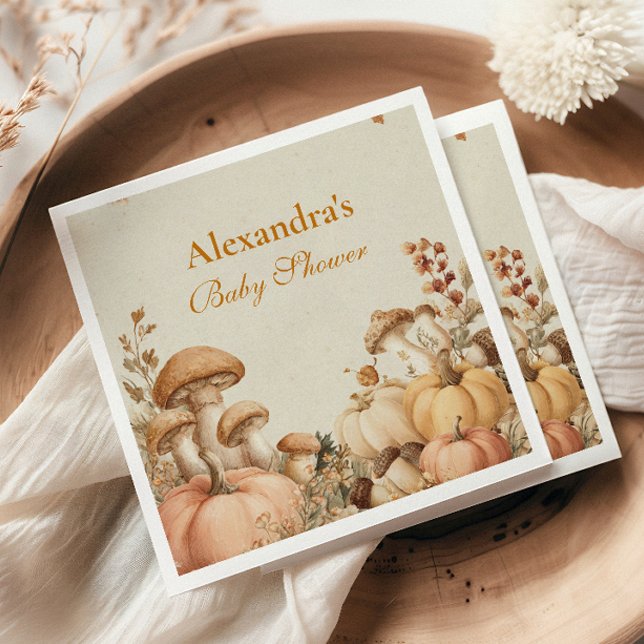 Servilleta De Papel Baby Shower rustico de calabaza (Subido por el creador)