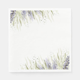 Servilleta De Papel Baby Shower Rústico de Lavanda y Salvia