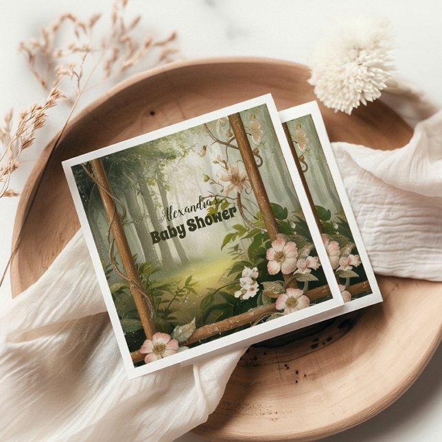 Servilleta De Papel Baby Shower rústico forestal forestal (Subido por el creador)