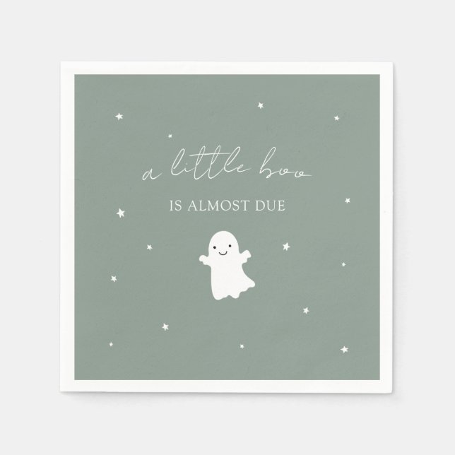 Servilleta De Papel Baby Shower Sage Green Gender Neutral Fall (Anverso)