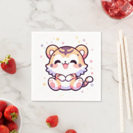 Servilleta De Papel Baby Shower simple de tigre