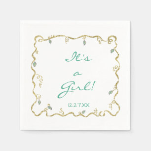 Servilleta De Papel Baby Shower Standard Napkin "Castillo Purpurinoso"