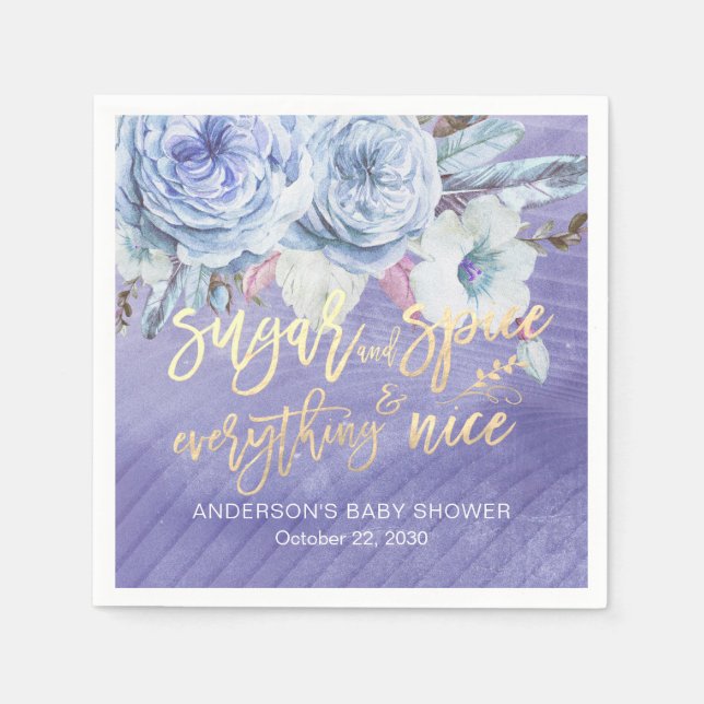 Servilleta De Papel Baby Shower Sugar Spice Everything Nice (Anverso)