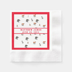 Servilleta De Papel Baby Shower Temática De Animales Variados