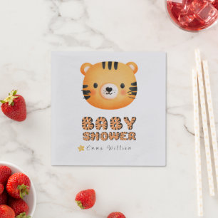 SERVILLETA DE PAPEL BABY SHOWER TIGER STAR