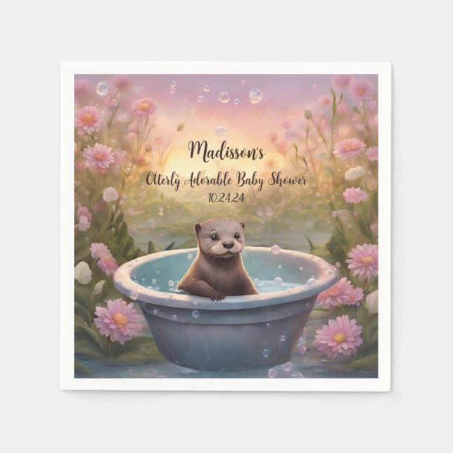 Servilleta De Papel Baby Shower totalmente adorable (Anverso)
