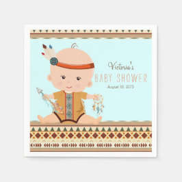 Servilleta De Papel Baby Shower Tribal Boho