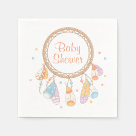 Servilleta De Papel Baby Shower Tribal Dreamcatcher Boho