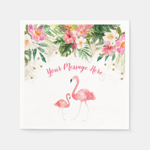 Servilleta De Papel Baby Shower Tropical Flamingo