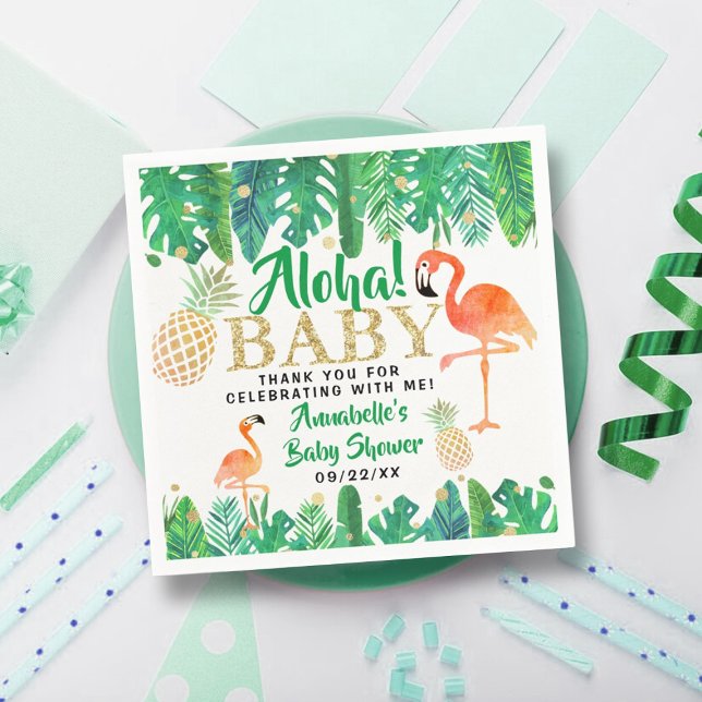 Servilleta De Papel Baby Shower Tropical Summer Beach Luau Boys (Subido por el creador)