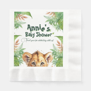 Servilleta De Papel Baby Shower tropical: Tema salvaje de Safari