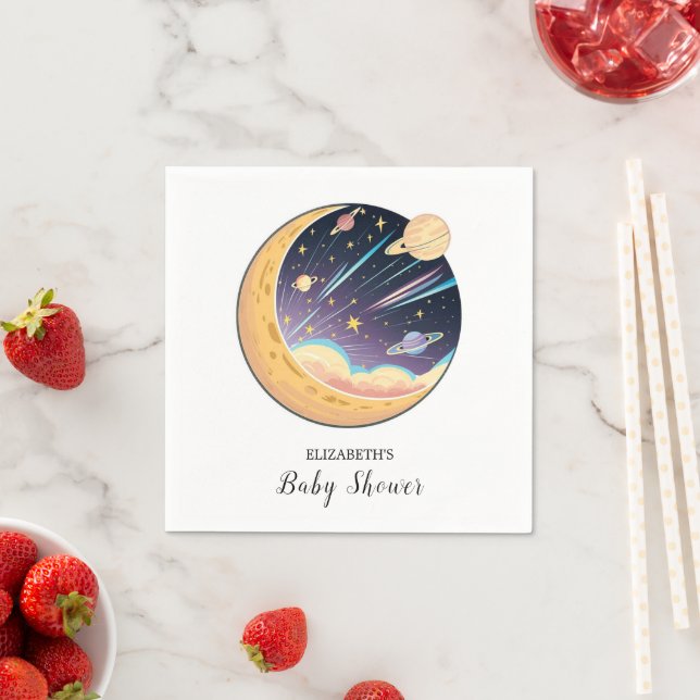 Servilleta De Papel Baby Shower Twinkle Simple Stars (In situ)