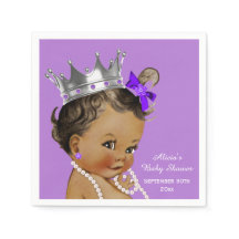 Baby Shower, una princesa étnica morada, personali