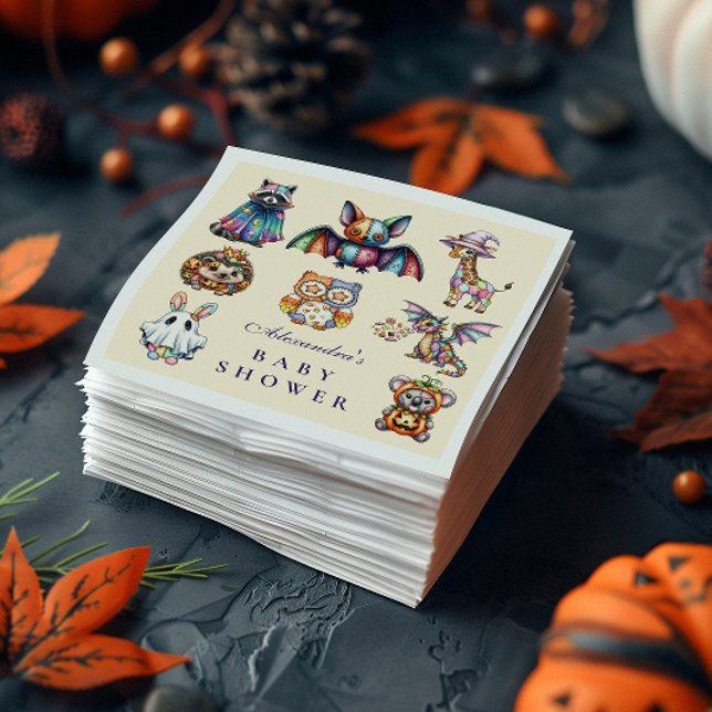 Servilleta De Papel Baby Shower Whimsical Animal Halloween (Subido por el creador)