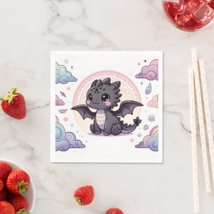Servilleta De Papel Baby Shower Whimsical Elegante Dragon