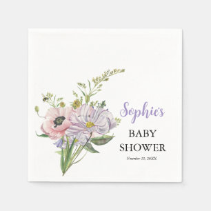 Servilleta De Papel Baby Shower Wildflower