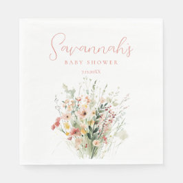 Servilleta De Papel Baby Shower Wildflower