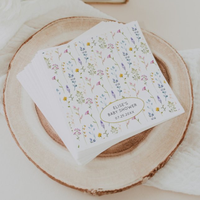 Servilleta De Papel Baby Shower Wildflower (Subido por el creador)