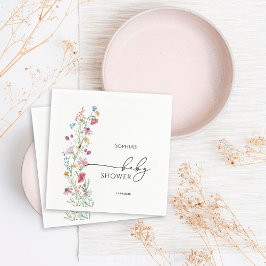 Servilleta De Papel Baby Shower Wildflowers