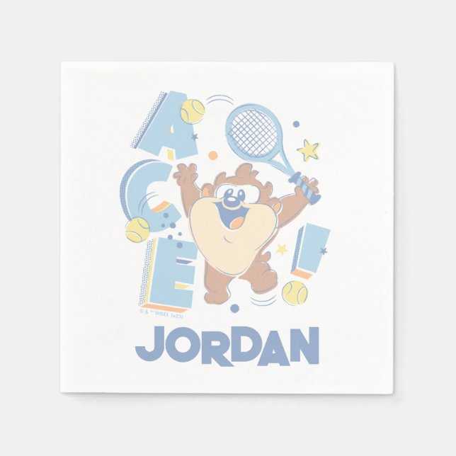 Servilleta De Papel ¡Baby TAZ™ Tennis Ace! (Anverso)