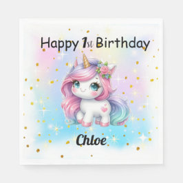 Servilleta De Papel Baby Unicorn Paper Napkins.