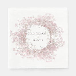 Servilleta De Papel baby's breath floral frame wedding