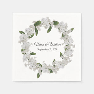 Servilleta De Papel Babys Breath Wreath Boda Papel Napkin