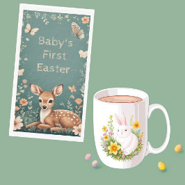 Servilleta De Papel Baby's First Easter Woodland Animals Deer Spring