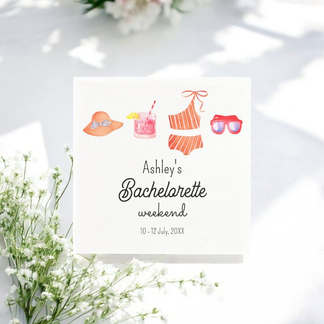Servilleta De Papel Bachelorette Beach Bikini Weekend Paper (Subido por el creador)