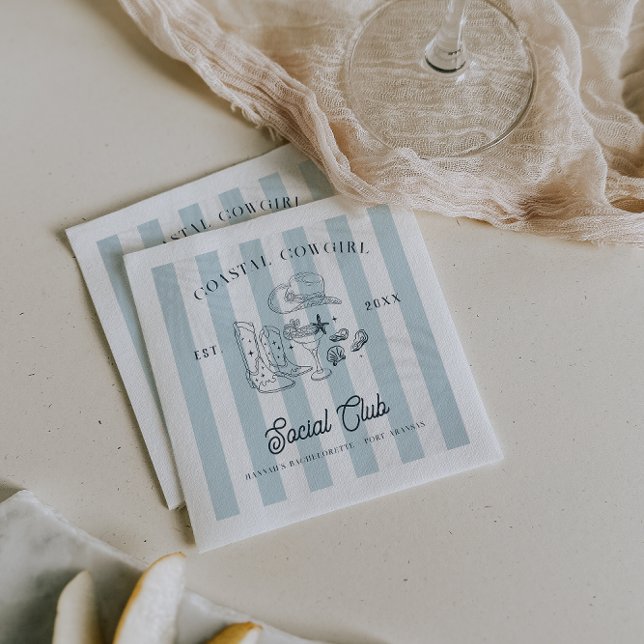 Servilleta De Papel Bachelorette Coastal Cowgirl (Subido por el creador)