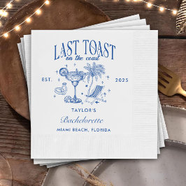 Servilleta De Papel Bachelorette Coastal Fiesta de cócteles Moderno Az