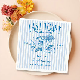 Servilleta De Papel Bachelorette Coastal Fiesta de cócteles Moderno Az