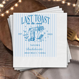 Servilleta De Papel Bachelorette Coastal Fiesta de cócteles Moderno Az