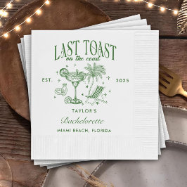 Servilleta De Papel Bachelorette Coastal Fiesta de cócteles Moderno Gr