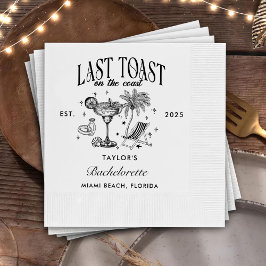 Servilleta De Papel Bachelorette Coastal Fiesta de cócteles moderno ne