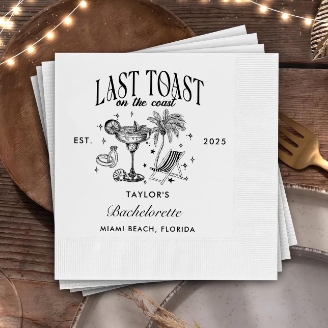 Servilleta De Papel Bachelorette Coastal Fiesta de cócteles moderno ne (Subido por el creador)