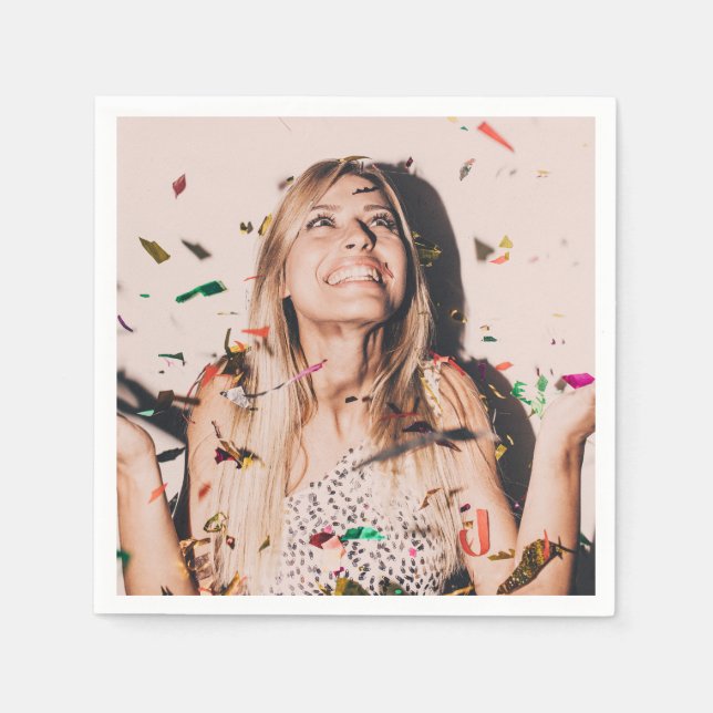 Servilleta De Papel Bachelorette Party Bride Face Photo (Anverso)