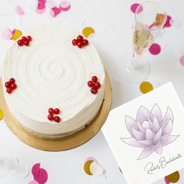 Servilleta De Papel Bachelorette Party Pink Lotus (Subido por el creador)