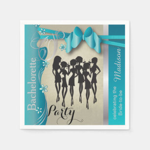 Servilleta De Papel Bachelorette Party Turquoise Napkins